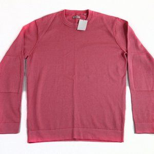 Oobe Pink Regulas Fit Crewneck Cotton Sweater